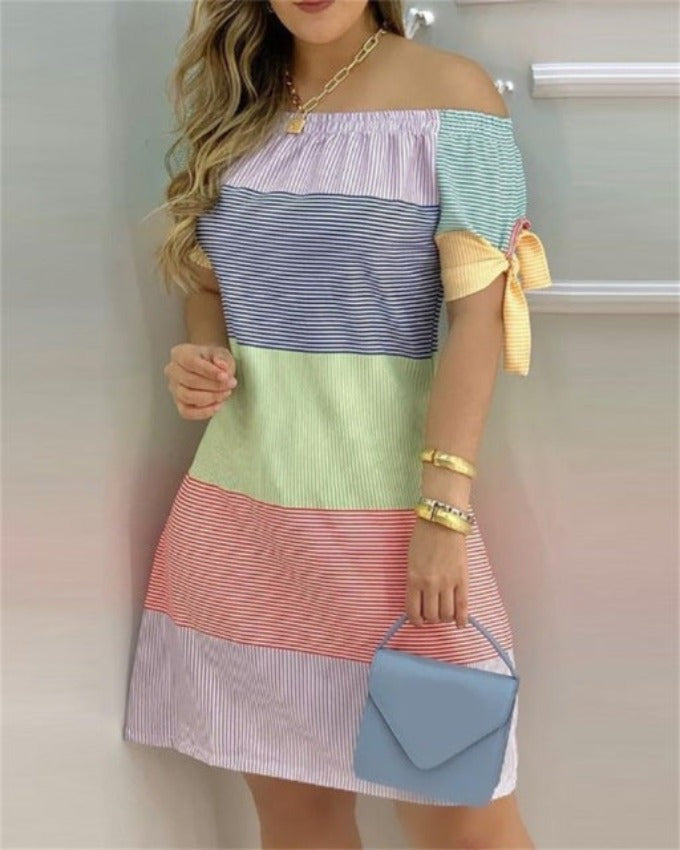 ARIEL DRESS Pale colorfull