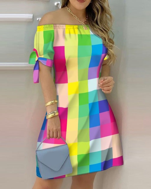ARIEL DRESS Colorfull blocks