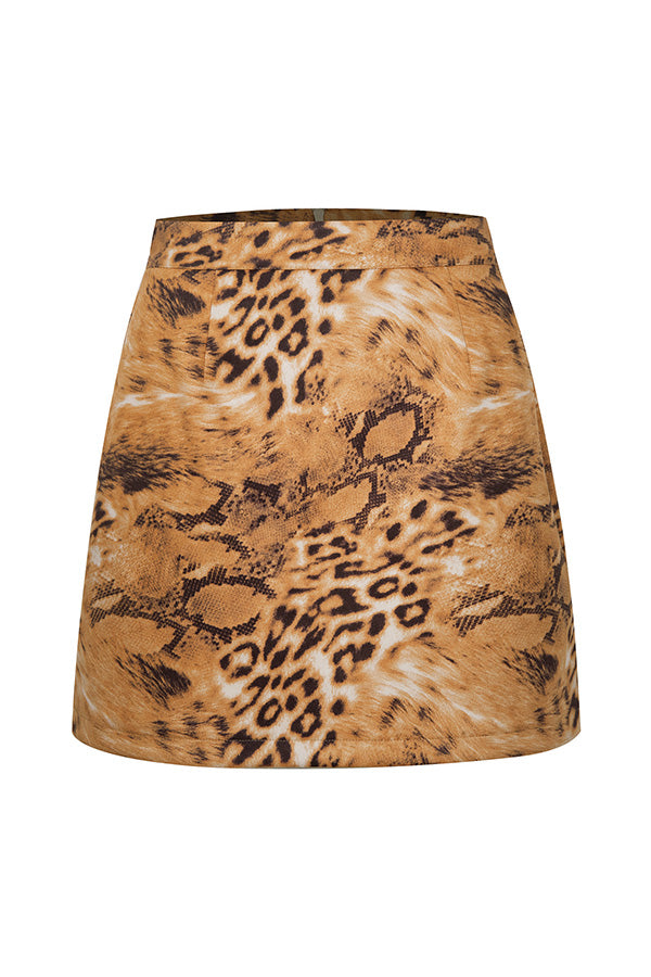 High-waist zipper autumn and winter A-line solid color skirt 6