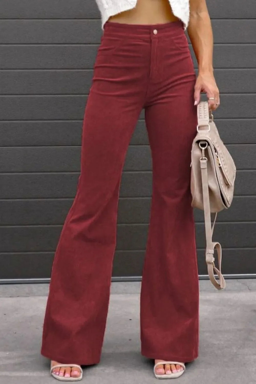 JM Full Size Hight Waist Bootcut Pants Plus Size
