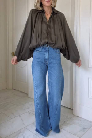 BOMBERJACKE MIT AUFGEPUFFTER KAPUZE