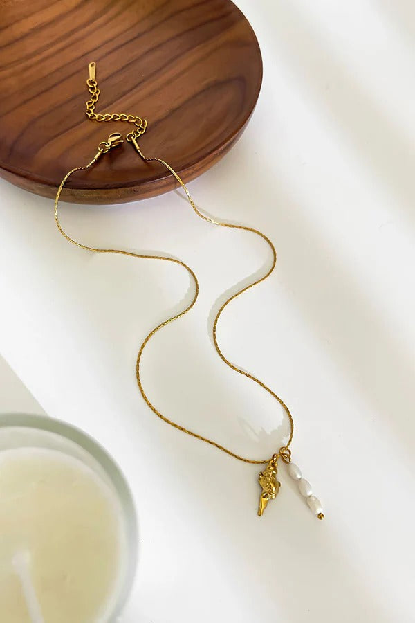 Simple Stainless Steel Conch Starfish Pearl Exquisite Mix and Match Necklace 3 one size