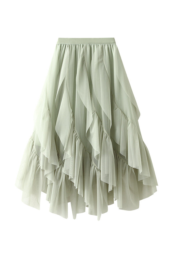 ruffled gauze skirt 1 one size