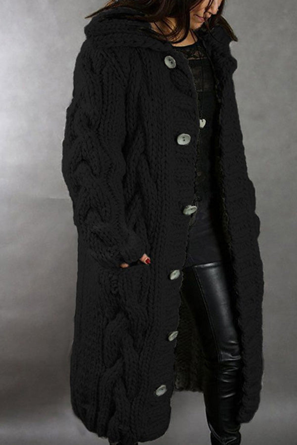 New cardigan large size sweater jacket Black