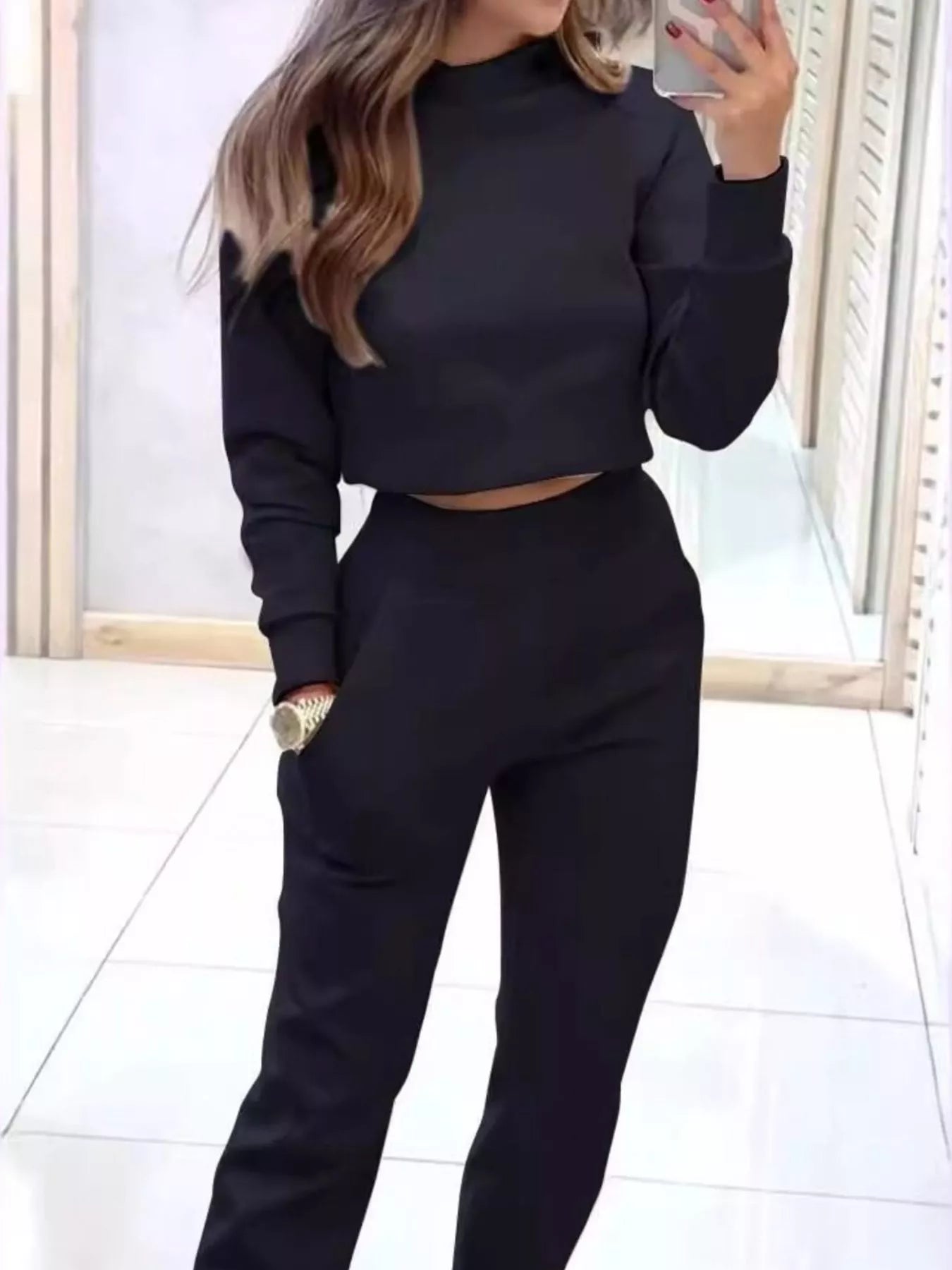 Luxe Lounge Set – Cropped Fit & Sculpt Joggers