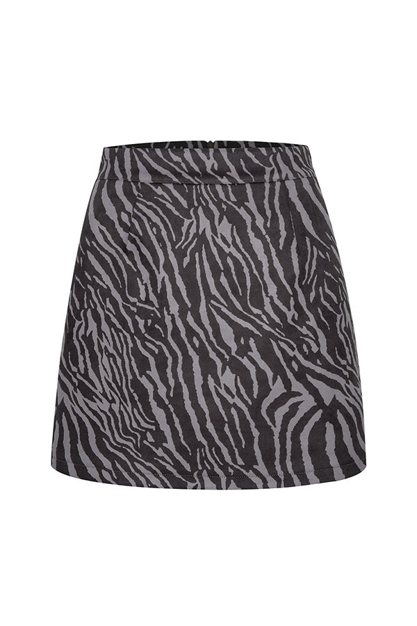 High-waist zipper autumn and winter A-line solid color skirt 11