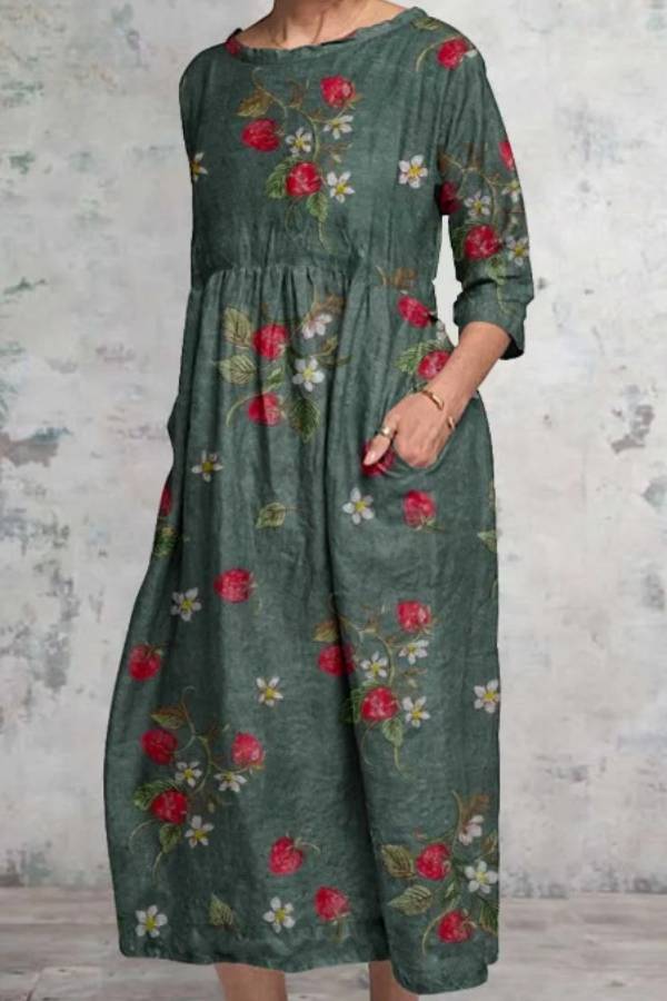 Three-quarter long sleeves for girls in summer Green