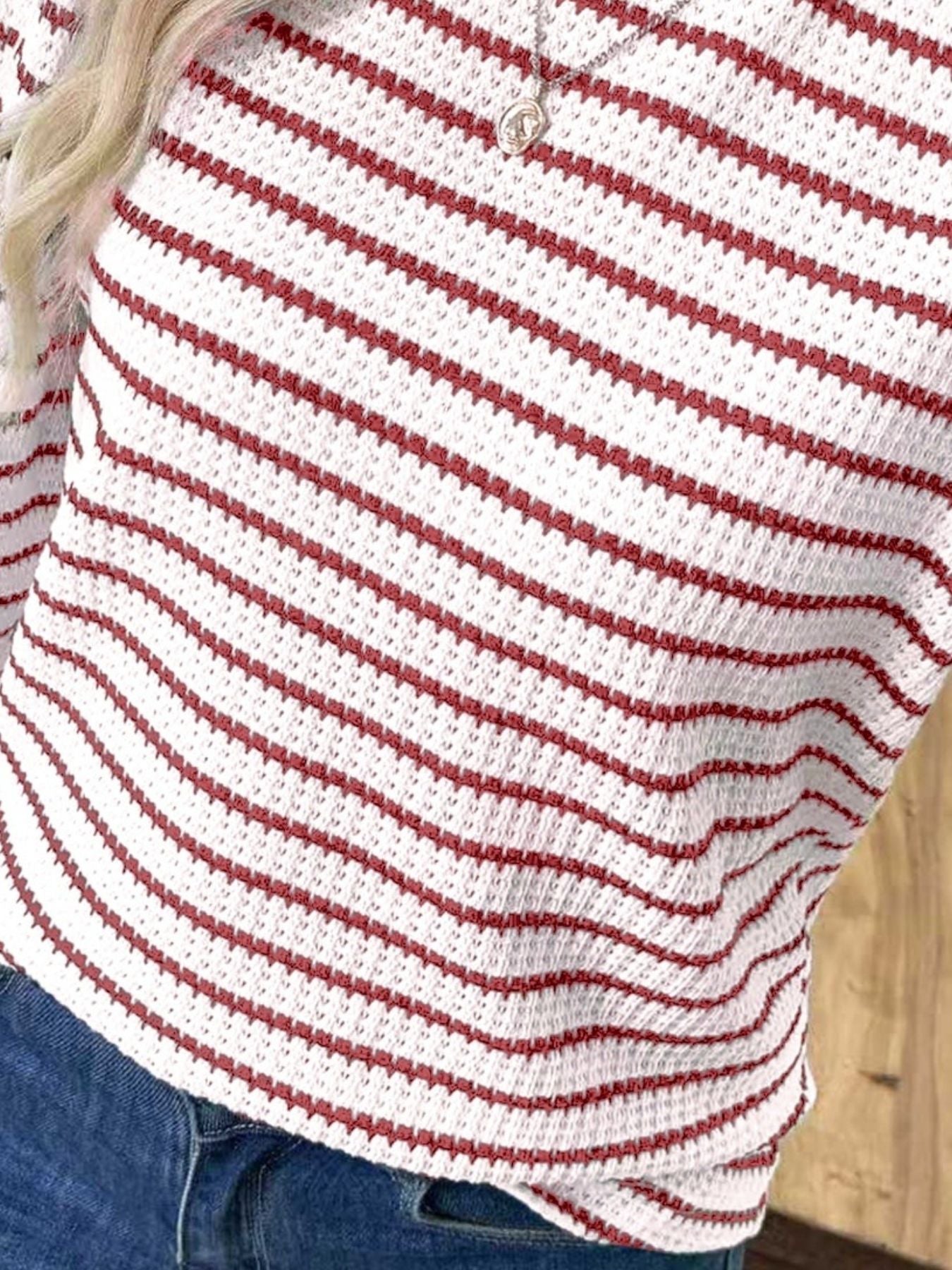 Textured Knit Long Sleeve – Soft Stretch Fit