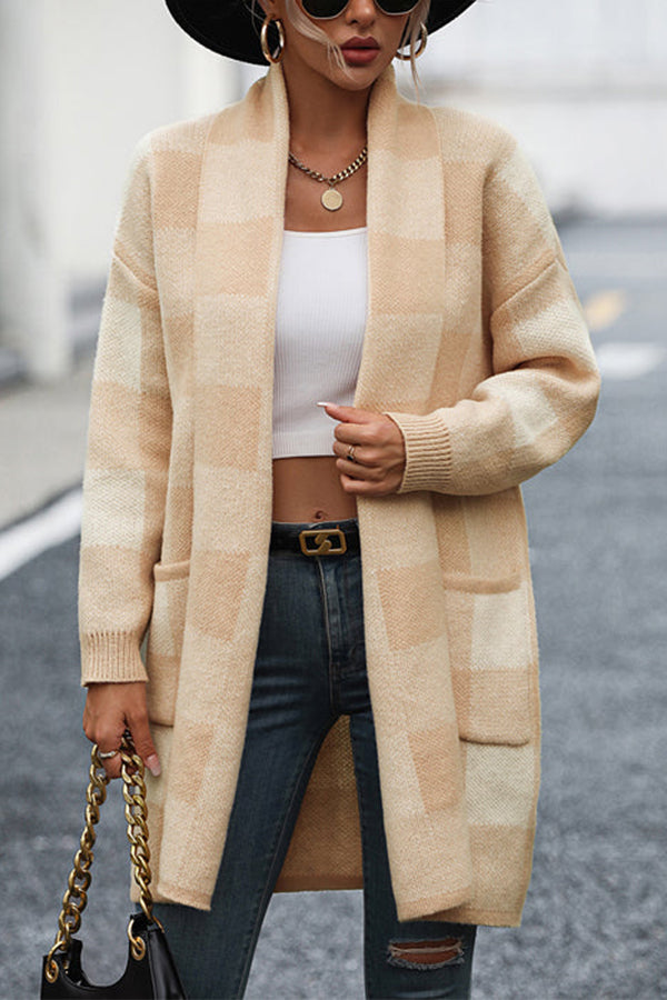 FINALLY FOUND YOU POCKET KNIT CARDIGAN - 4 COLORS Beige