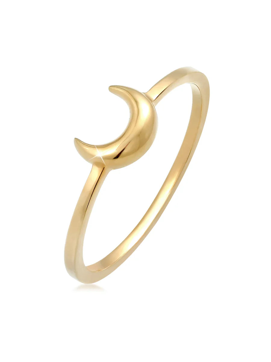 Moon Crescent Ring Gold one size