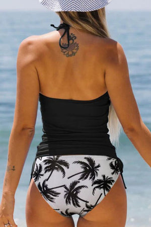 Women's Tropical Plants Print Two Piece Swimwear