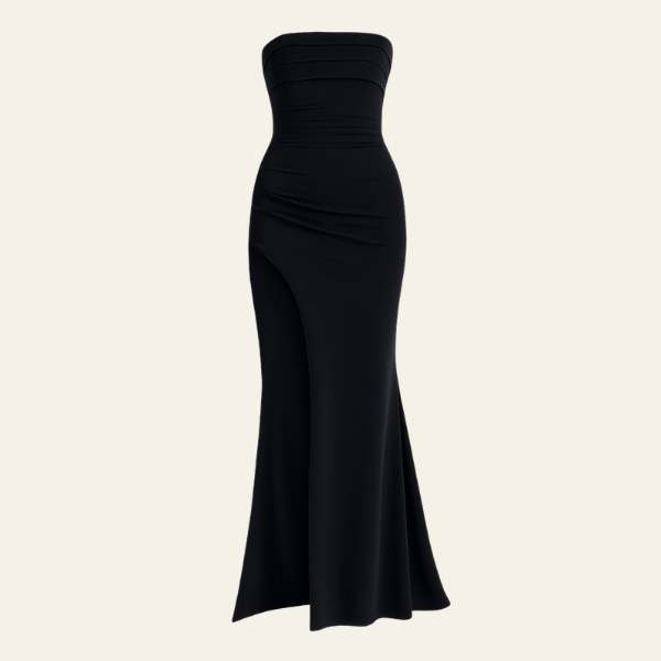 The Portofino Evening Twisted Maxi Strapless Dress
