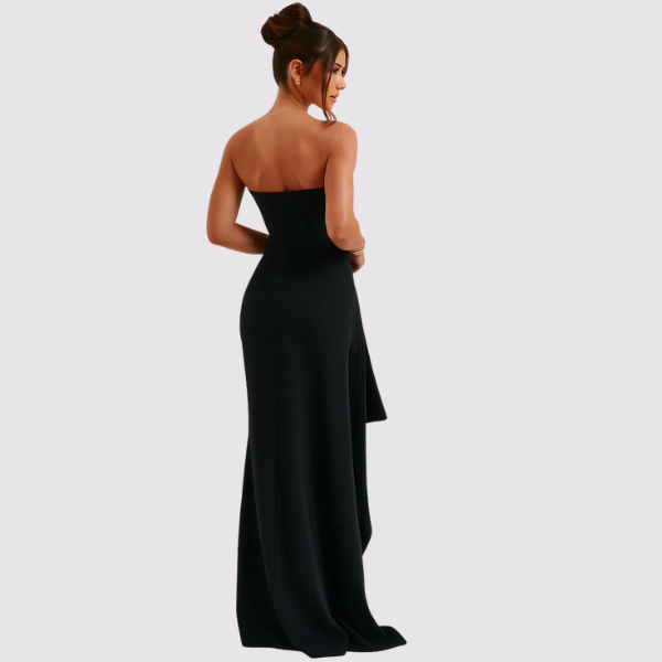 The Portofino Evening Twisted Maxi Strapless Dress