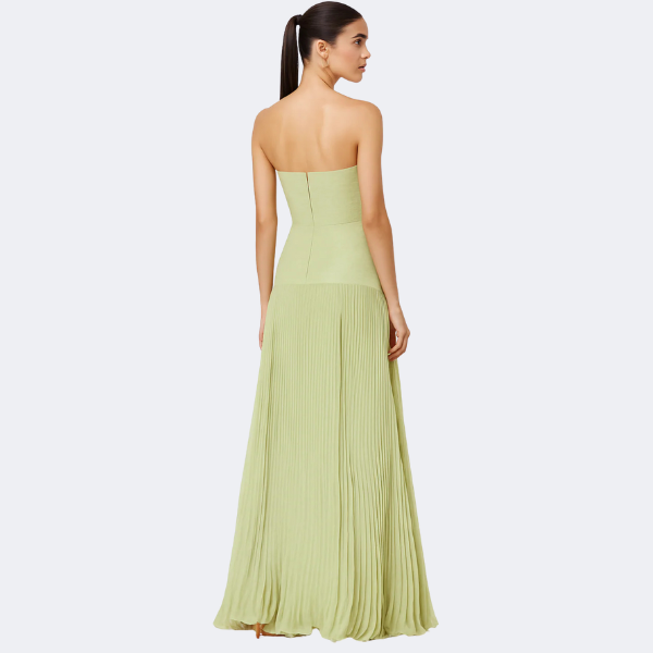 The Valencia Sleeveless Drop-Waist Maxi Strapless Dress
