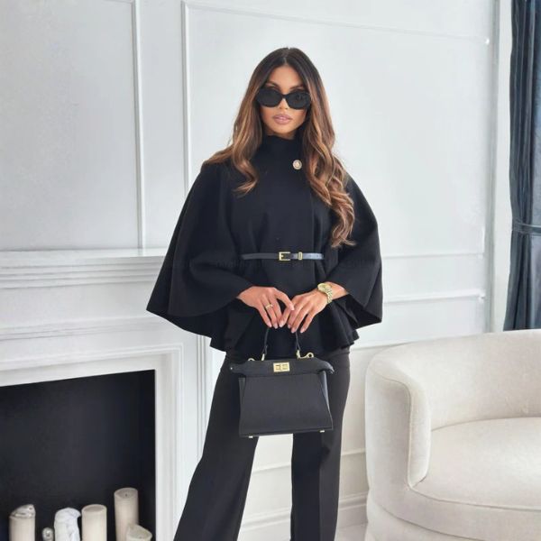 The Vienna Belted Cape Coat