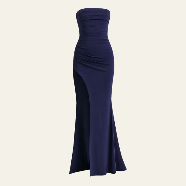 The Portofino Evening Twisted Maxi Strapless Dress