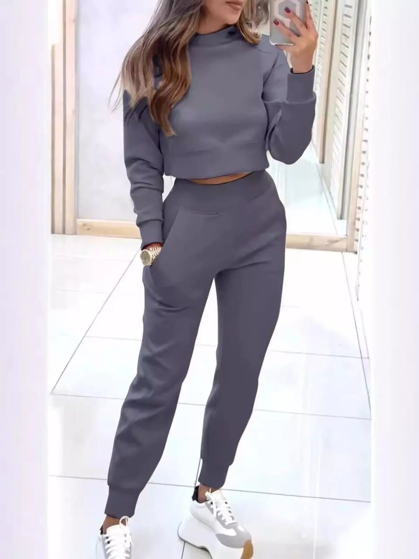 Luxe Lounge Set – Cropped Fit & Sculpt Joggers