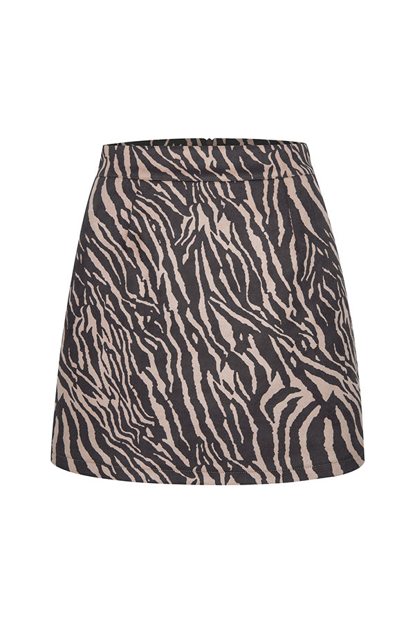 High-waist zipper autumn and winter A-line solid color skirt 12