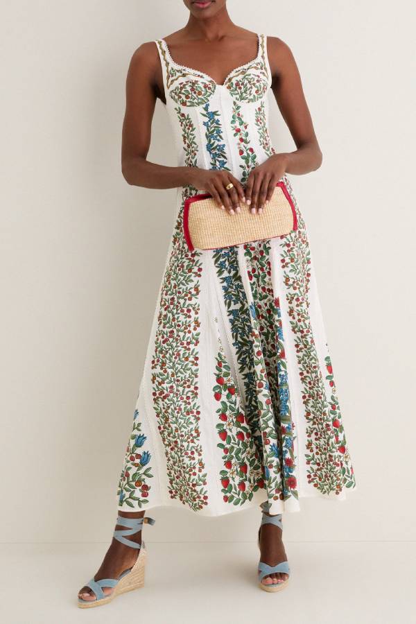 Fruit Beauty Off-White Maxi Dress