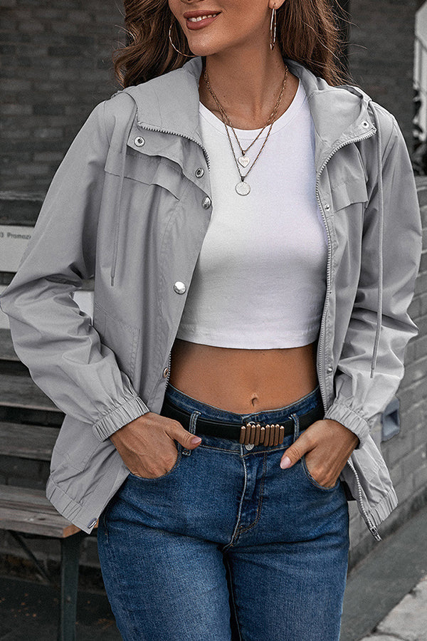 Sports Mountaineering Wear Windbreaker Jacket Waterproof Jacket Tops Grey