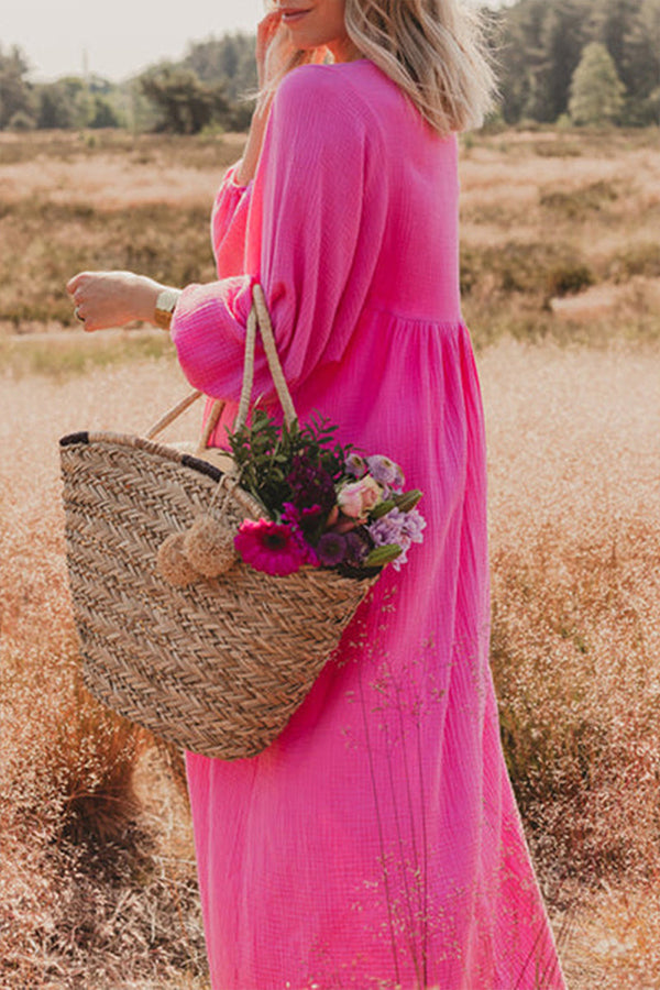 Casual Simplicity Solid Patchwork A Line Dresses