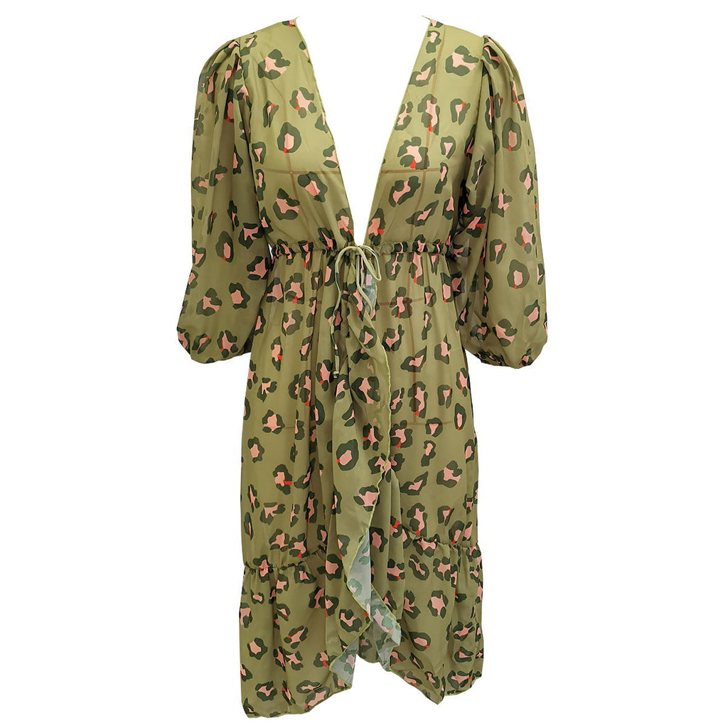 Hollow strap one-piece swimsuit beach two-piece set