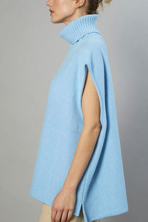 Turtleneck Sleeveless Top Fashion Casual Sweater