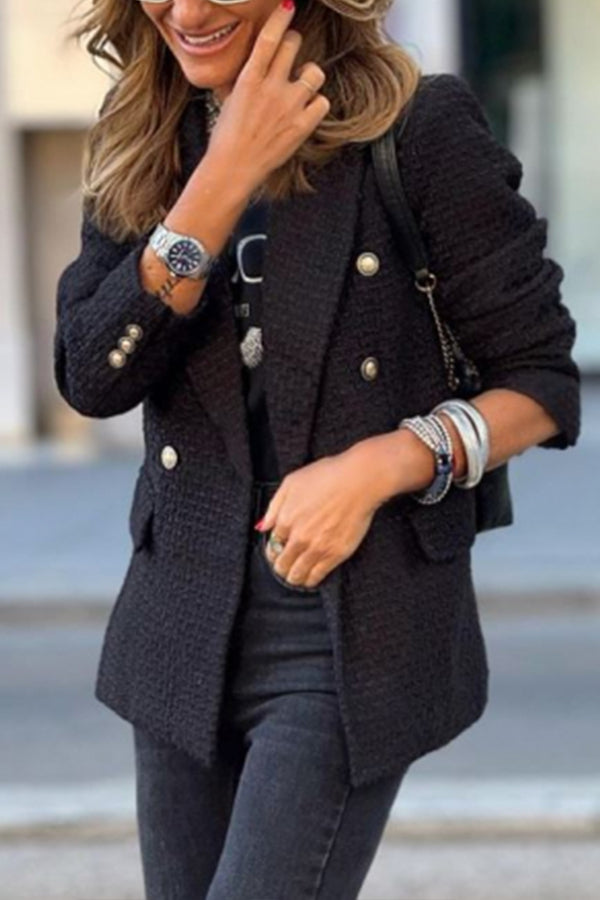 DEBRA BLAZER TWEED Black