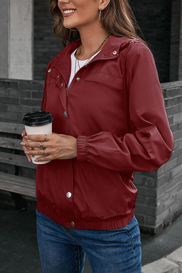 Sports Mountaineering Wear Windbreaker Jacket Waterproof Jacket Tops Brick red