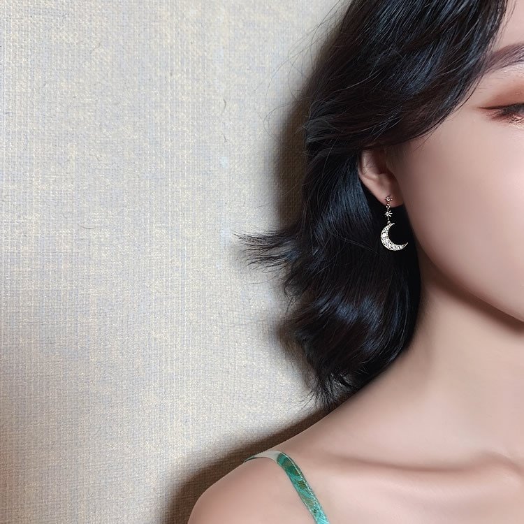 Celestial Crystal Star Moon Earrings