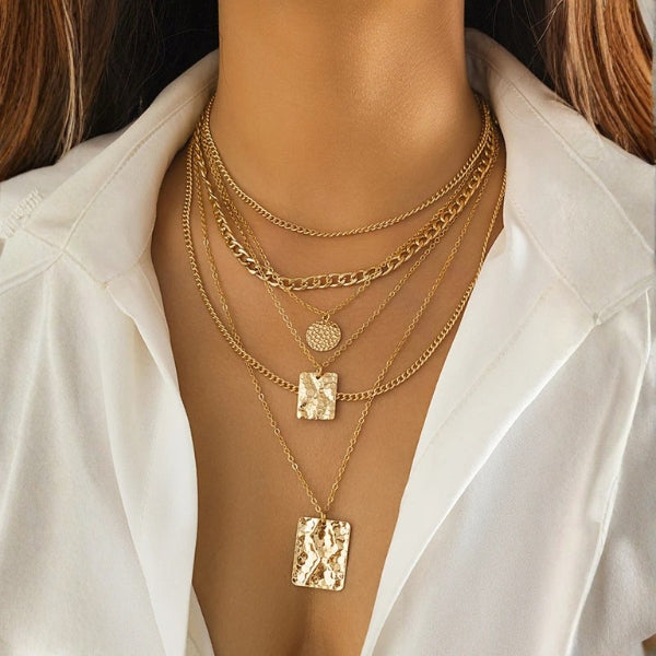The Livia Layered Pendant Necklace