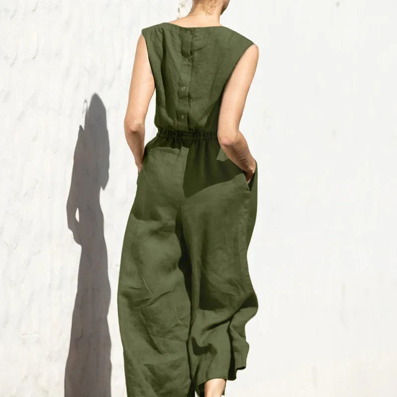 The Amalfi Elastic-Waist Wide-Leg Jumpsuit