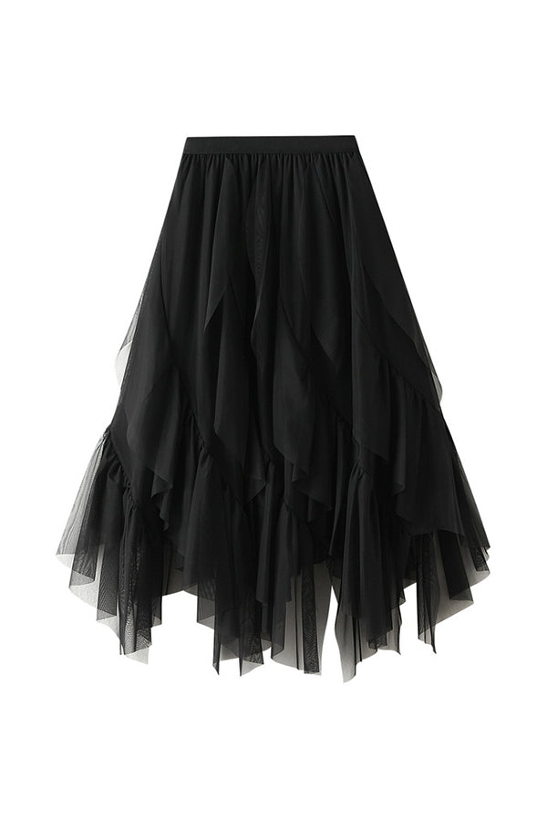 ruffled gauze skirt 5 one size