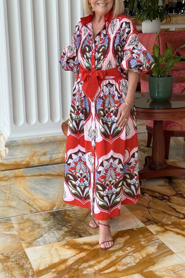 Dress Phoebe Print Red