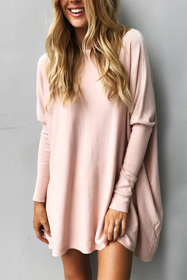 STYLE INSTINCT LONG SLEEVE KNIT TOP - 2 COLORS Pink