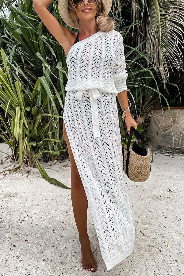 Lover of The Sea Knit Crochet Cover-Up White