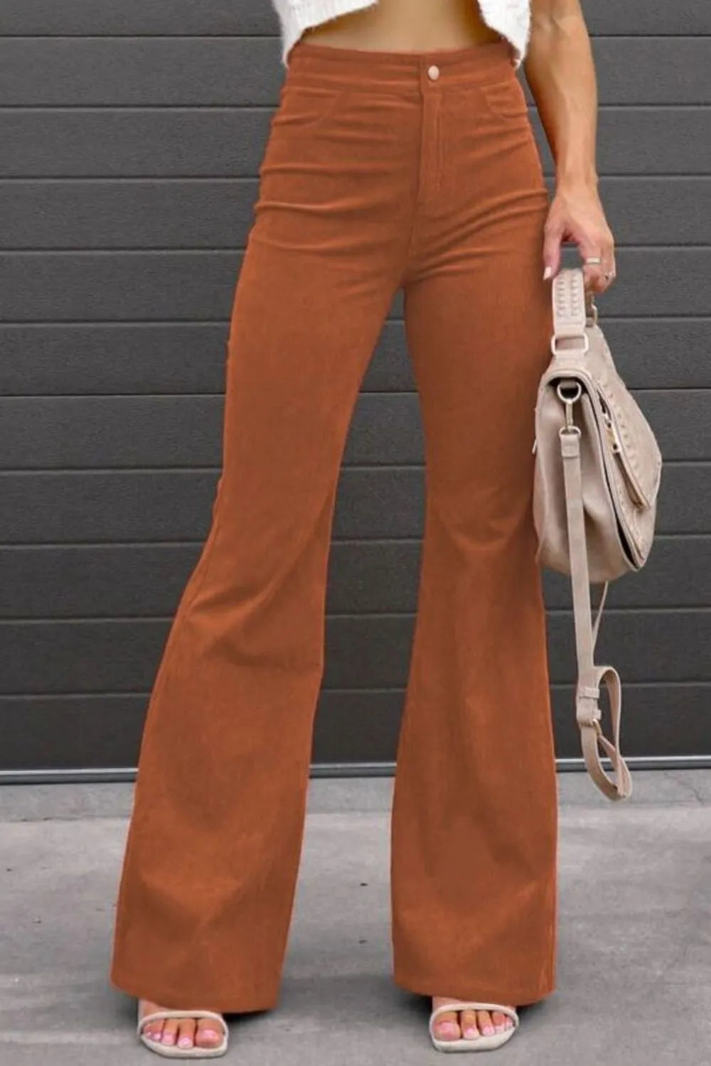 JM Full Size Hight Waist Bootcut Pants Plus Size