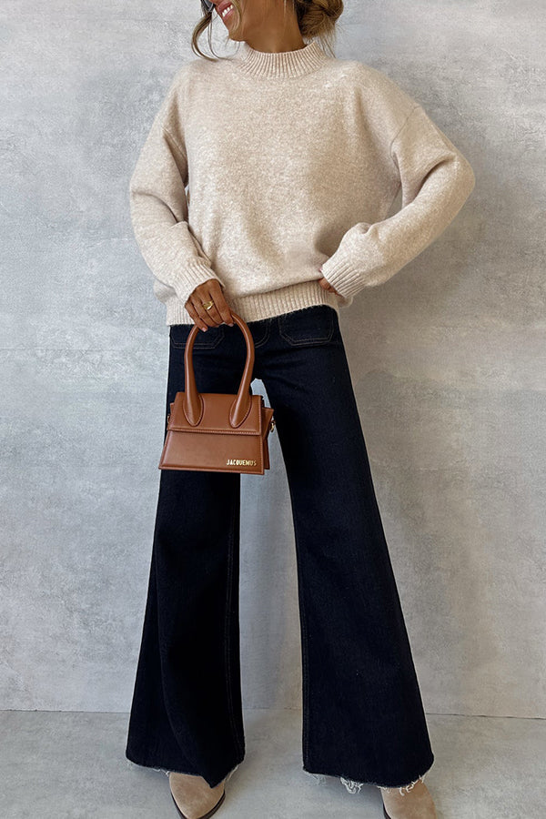 Jersey beige super soft sweater Beige