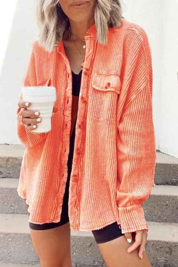 Obsessed With This Comfy Shirt Jacket Orange