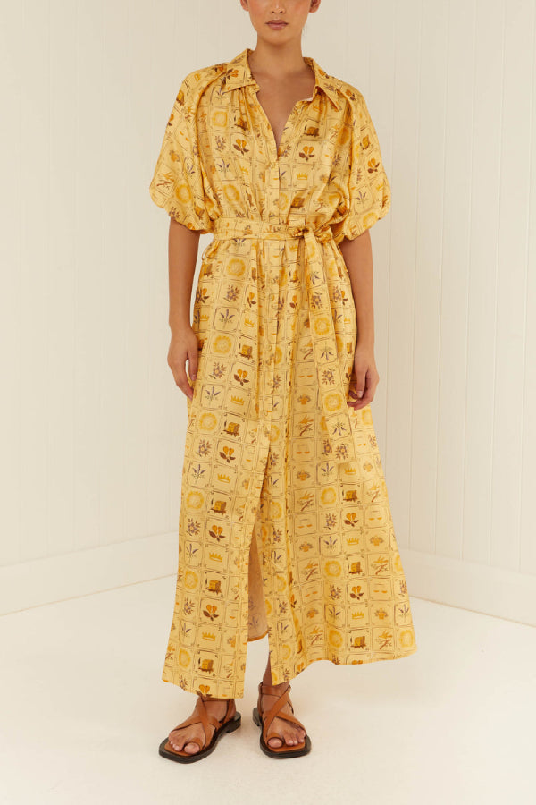 Palm Noosa Carla Dress in Amarilla Tile amarilla tile