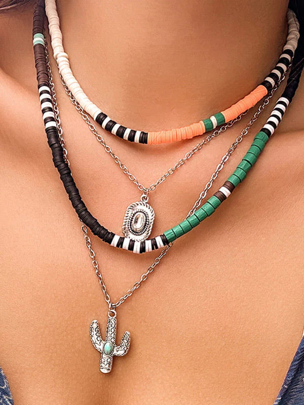 Turquoise Collar Necklace 3pcs one size