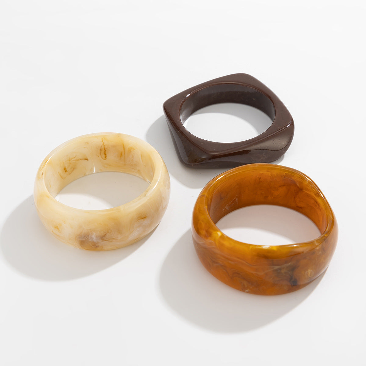 Vintage Swirl Resin Wide Bangle