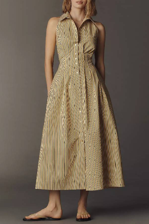The Tobie Sleeveless Shirt Dress