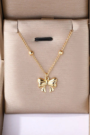 Bowknot Pendant Alloy Fashionable Necklace