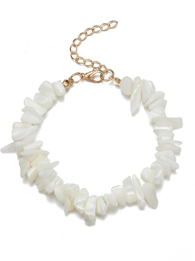 Statement Coral Chip Bracelet White one size