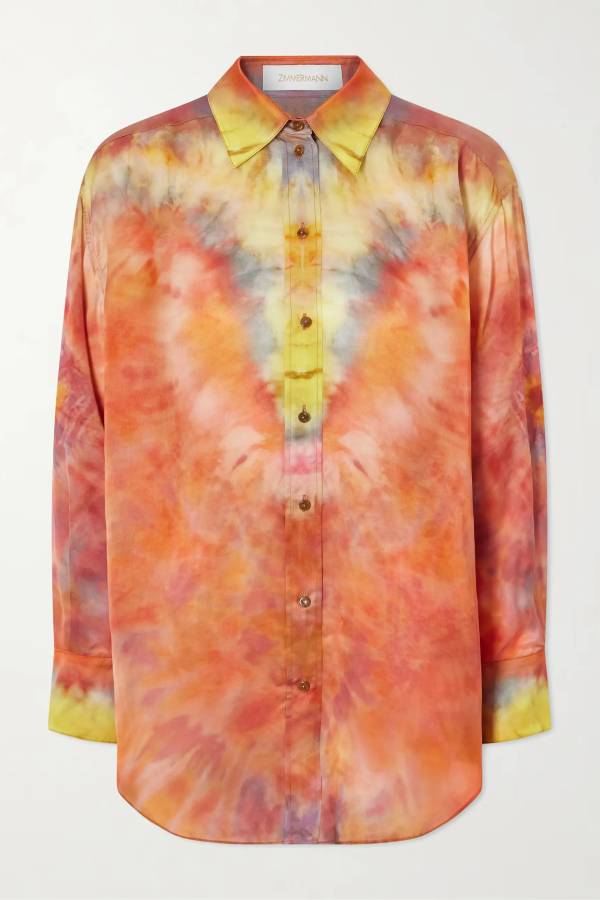 Sunset Tie-Dye Silk Two-Piece Set