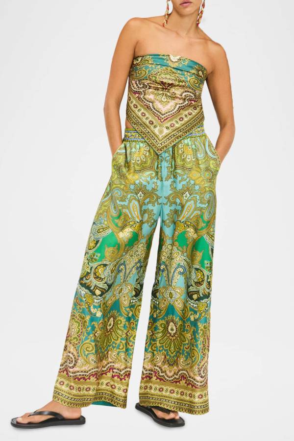 Clemenza Wide-Leg Silk Pants