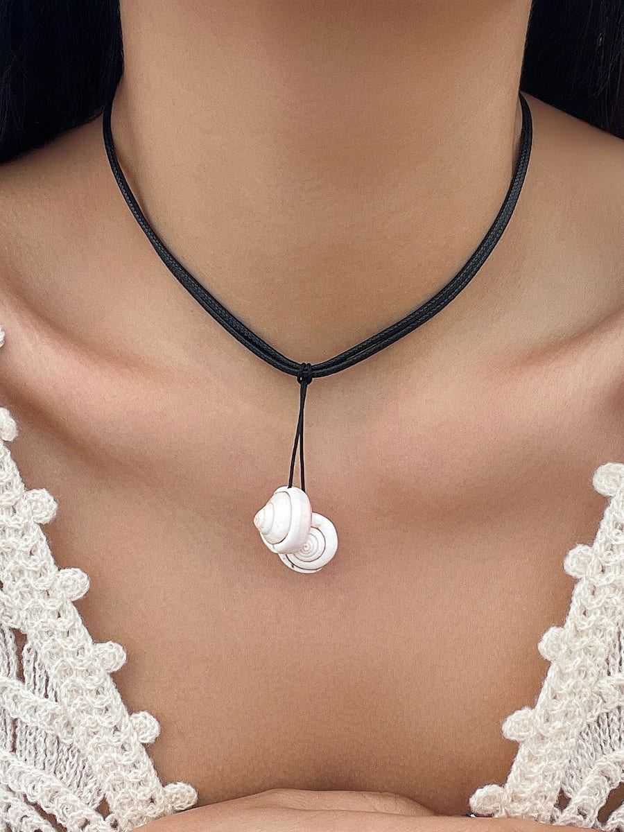 Tassel Seashell Necklace Tassel one size