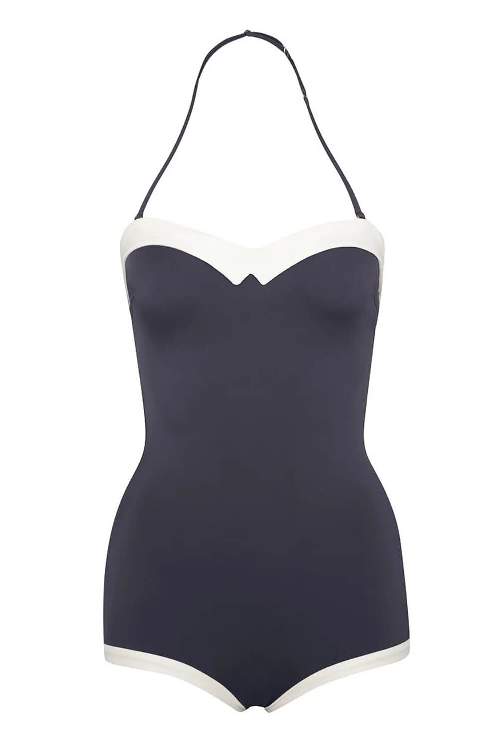 Color Block Bandeau One Piece Swimsuit
