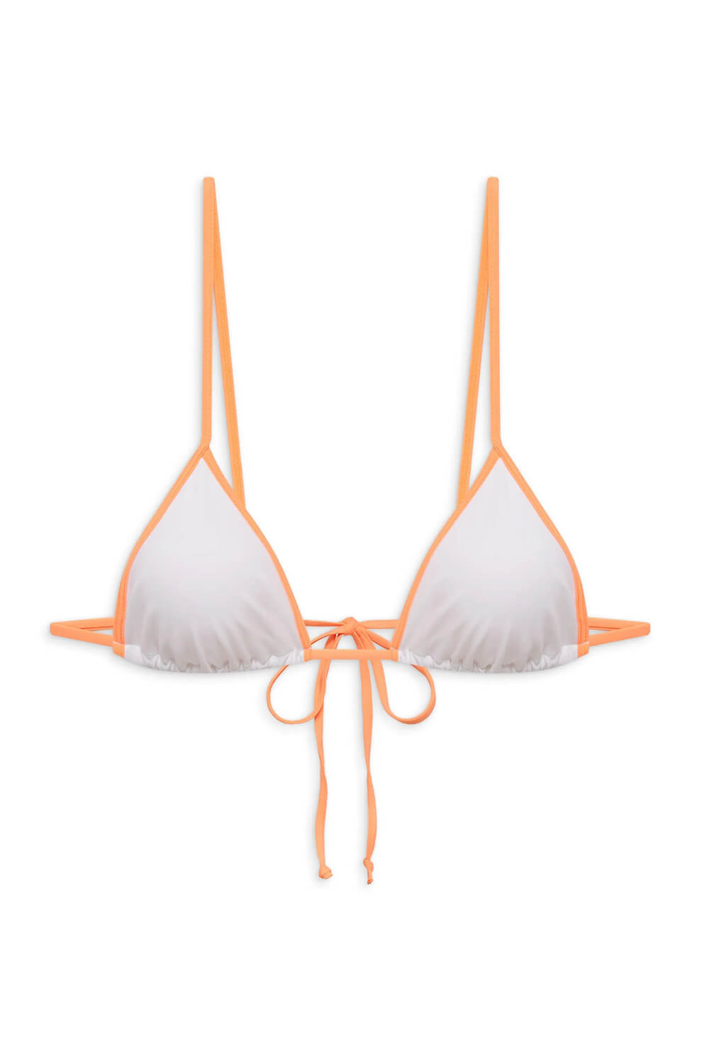 Contrast Trim Triangle Bralette High Cut Bikini Set